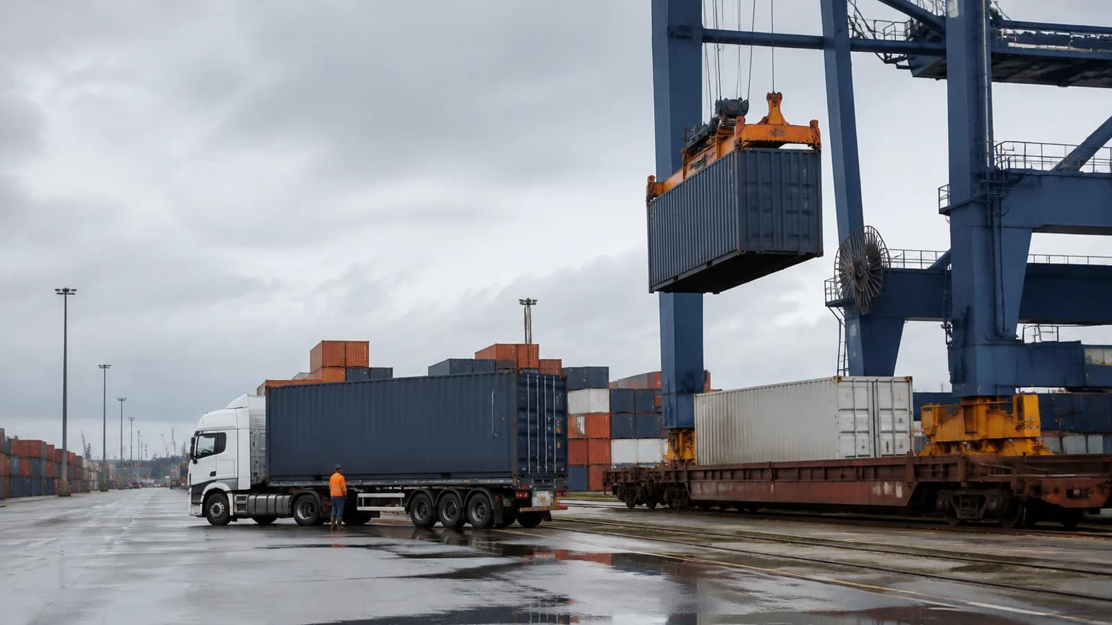 Terminal portuaria para una ruta de importación a México